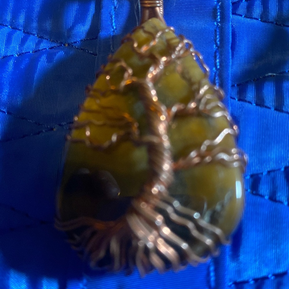 Teardrop Tiger’s eye adjustable Necklace